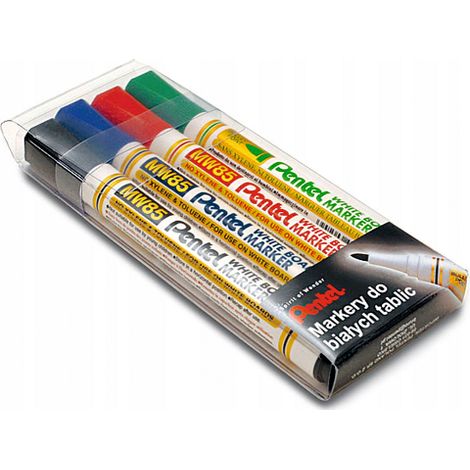 Set di 4 pennarelli cancellabili a secco Pentel MW85-4W (1/4)