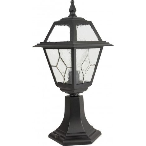 Lampada da esterno a paletto retrò 47cm E27 nera IP43 (1/5)