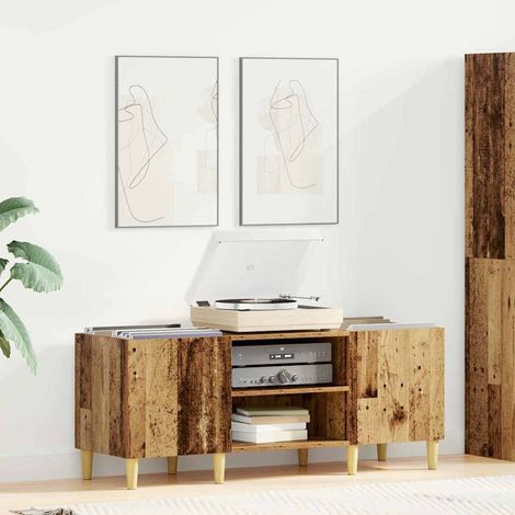 Schallplattenschrank Altholz 121 x 38 x 48 cm Holzwerkstoff