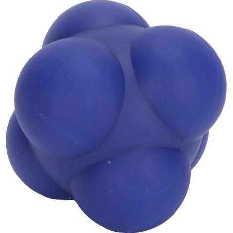 Balle de réaction rebondissante en silicone, balle d'entraînement portable pour la coordination œil-main et la vitesse des réflexes (bleu cobalt) (1/5)