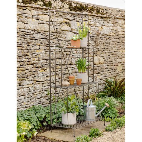 Garden Trading Outdoor Indoor Ashbury Plant Flower Pot Ladder Stand Steel Metal (1/4)