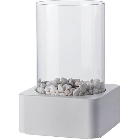 Tischkamin, 0.24L brennende Tankkapazität, Outdoor tragbare echte Feuer Mantel Licht, Heizung Home Decor Ambient Light, weiß (1/5)