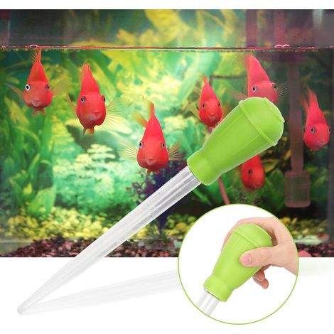 Mini Aspirateur de Nettoyage pour Aquarium Pompe à Eau Manuelle Siphon Vert (1/5)