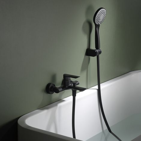 Grifo de bañera/ducha Ural negro mate [ IMEX® ]