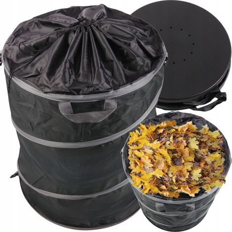 Collapsible bin for leaves, grass, garden waste, large, reinforced, 172 L (1/5)