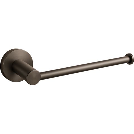 BALNEO - porte-papier toilette en acier inox anthracite Gun Metal - dérouleur QUBE inoxydable - support papier WC en métal (1/3)
