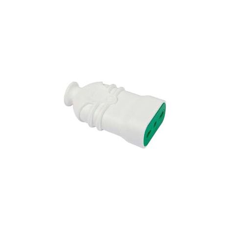 PRESA DRITTA 2 POLI + TERRA BIPASSO 16A BIANCA HI-PRO- - bianca 81110 - 5 pezzi FANTON