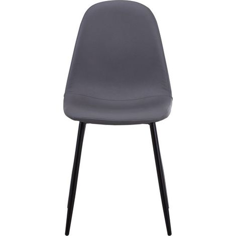 Sedia Lady Grigio sedile ecopelle legno similpelle cucina sala da pranzo design moderna albergo ristorante (1/5)