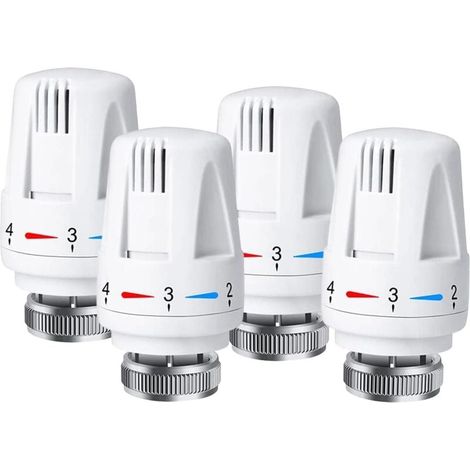 Cabezal termostático, M30 x 1,5, sistema de calefacción con control de temperatura para el hogar, la oficina, etc., 4 unidades (1/4)