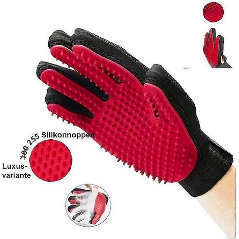 Gants pour poils d'animaux - gants de brossage pour poils d'animaux, brosse pour poils de chien (1/5)