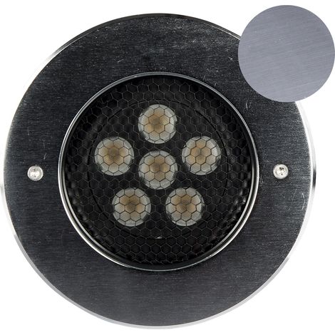 Encastré de sol extérieur ZEPH 3 SLIM 24V rond anthracite non percée 4000K 814lm 6x2W - EUROPOLE - 56371NAN