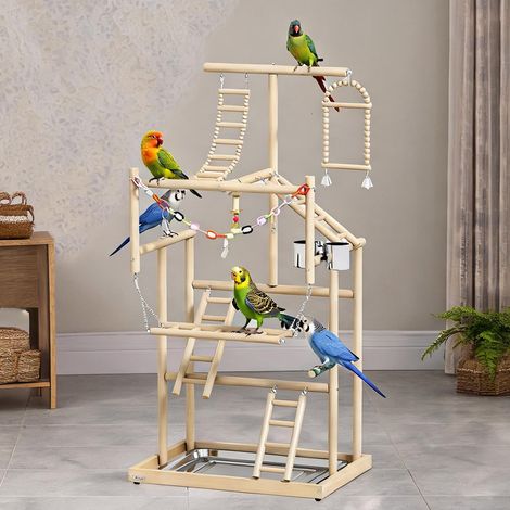 Cage pour oiseaux madeira Natural 48 x 38 x 95 cm (1/5)