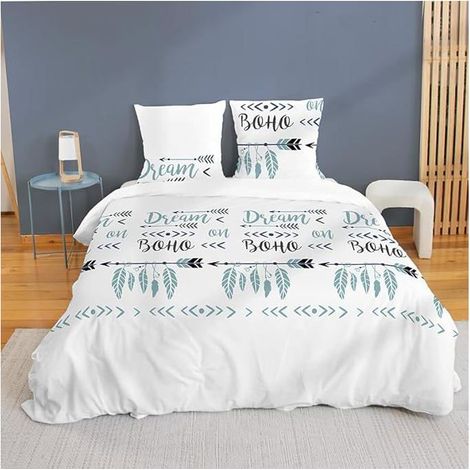 Parure de lit - COTE DECO - 220x240 cm - Microfibre - Bohème - OEKO-TEX Standard 100