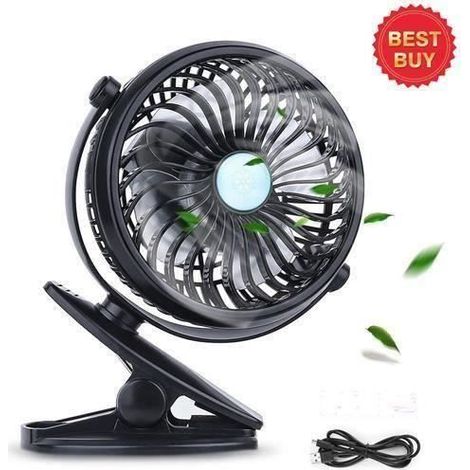 Mini ventilatore portatile USB ricaricabile con 3 modalità e rotazione a 720°, ideale per neonati e bambini in estate, caldo e fresco per casa, ufficio e auto. (1/5)