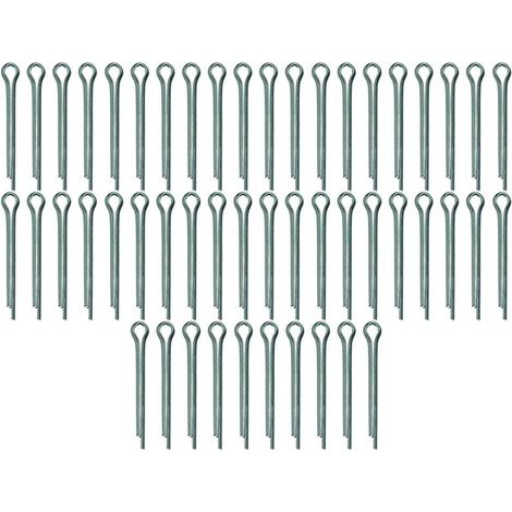 Lot de 100 chevilles fendues plaquées zinc 2,5 x 25 mm (1/2)