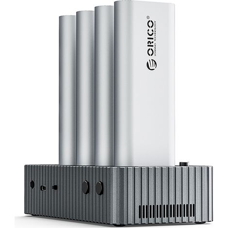 IT48N-C - Docking station per clonazione M.2 NVMe a 4 dischi, colore grigio (1/4)