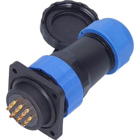 Connecteur d'alimentation étanche IP68, mâle/femelle, carré, 4 trous, prise aviation, 380 V, 10 A, SP2810 broches (1/5)
