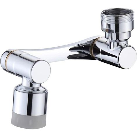 Rallonge de robinet pivotante pour évier de cuisine, bras mécanique grand angle 1440°, fixation de robinet pivotante, filtre anti-éclaboussures pliable 3 voies, aérateur de robinet (1/4)