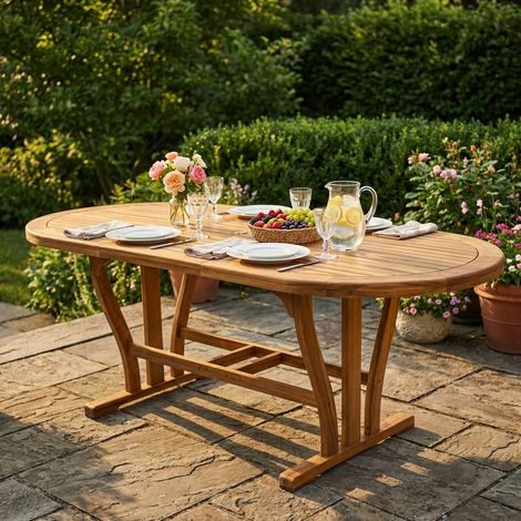 TURRIS - tavolo da giardino allungabile in legno massiccio di acacia 150/200 (1/4)