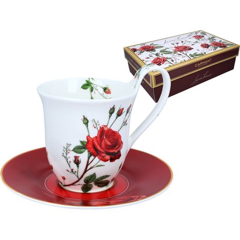 Tazza e piattino - L. Lozano, Sinfonia Floreale della Signora (carmani) (1/5)