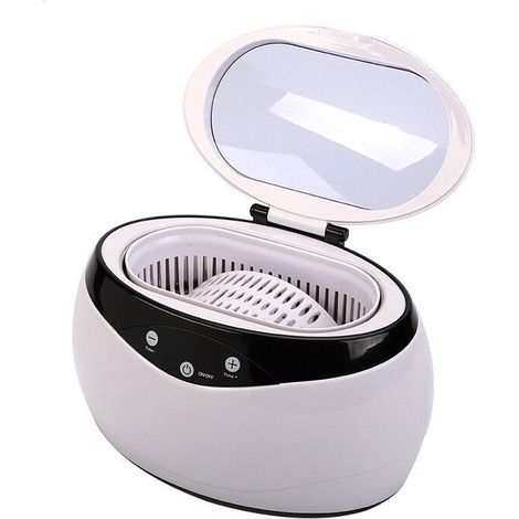 600ML Nettoyeur Ultrasons, 40000Hz Machine de Nettoyeur Bijoux à Ultrason, Blanc0 (1/5)