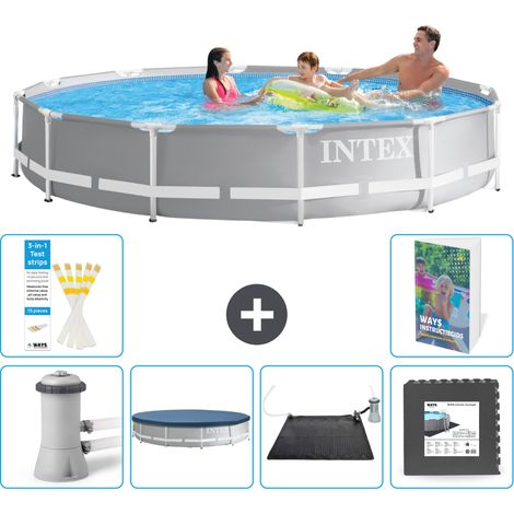 Prism Frame Pool Rund - 366x76 cm - 7-teilig S195