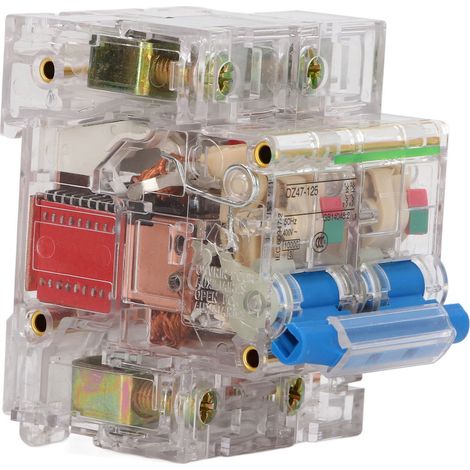 Disjoncteur transparent bipolaire haute sensibilité, facile à observer, pour systèmes CA 400 V 80 A (1/5)