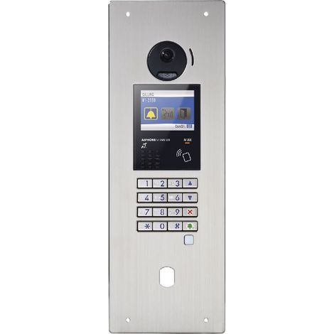 Aiphone – Platine vidéo encastrée inox avec défilement NFC – Boucle magnétique – Perçage 25mm – GTDMBLVN