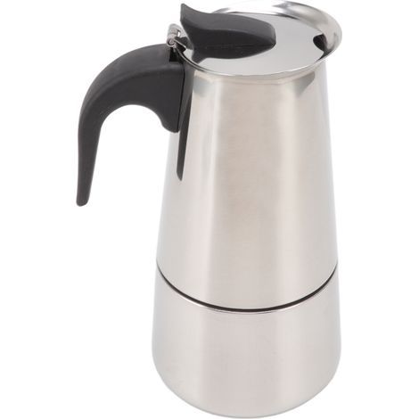 Cafetière Moka portable en acier inoxydable de qualité alimentaire pour la maison et le camping. (1/5)