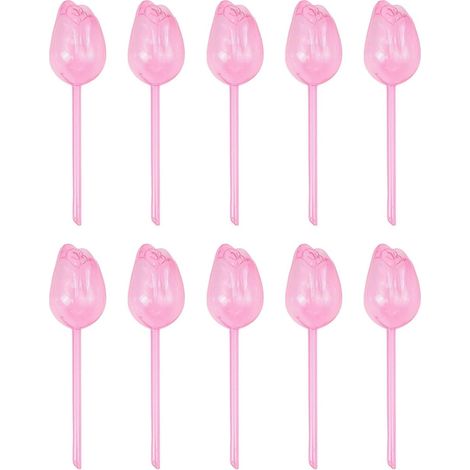 Boule Arrosage - Lot de 10 - PVC - Forme Tulipe - Hydratation Racines - Maison Bureau Jardin - Rose (1/5)
