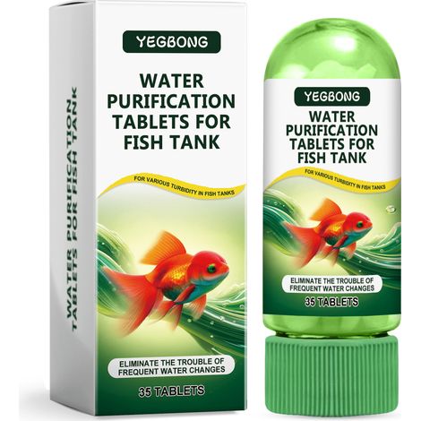Pilules purificatrices pour aquarium : nettoyage, désodorisation, élimination des algues, des taches et des boues, purification de l'eau, eau claire pour bassins d'aquarium (1/5)