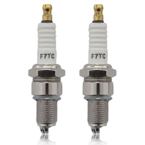 Lot de 2 bougies F7TC à remplacer pour NGK 3785 BP7ES, compatible avec générateur et tondeuse GX120 160 200 240 270 340 390 (1/5)
