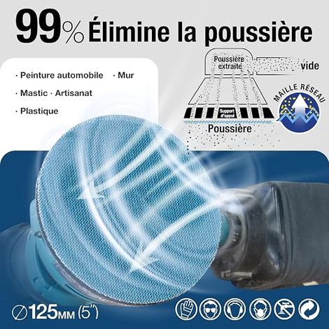 Abrasive Discs 125 mm G80-400, Ceramic Mesh (1/4)