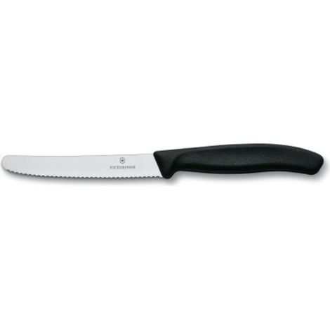 Satz aus 2 Tisch- oder Tomatenmesser 10 cm Schwarz - Swissclassic - Victorinox