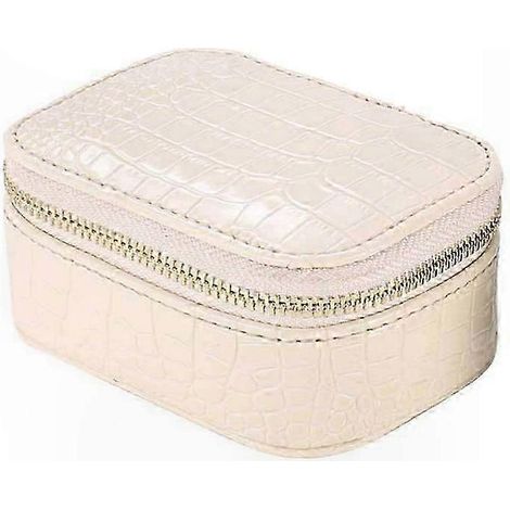 Reise-Schmuckkoffer, Aufbewahrungsbox mit Kettenhalter, Tablett-Präsentationsständer für Ohrringe, Armbänder und Ringe (1/4)