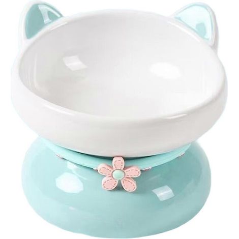 Gamelle en céramique inclinée et surélevée pour chatons et petits chiens, gamelle surélevée pour eau et nourriture, gamelle C-JBMEDIA (1/4)