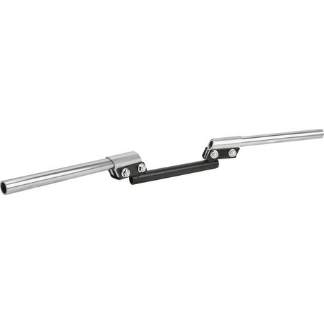 Guidon de moto universel réglable de 22 mm pour voitures de sport, voitures de ville, quads, scooters et véhicules tout-terrain (argenté) (1/5)