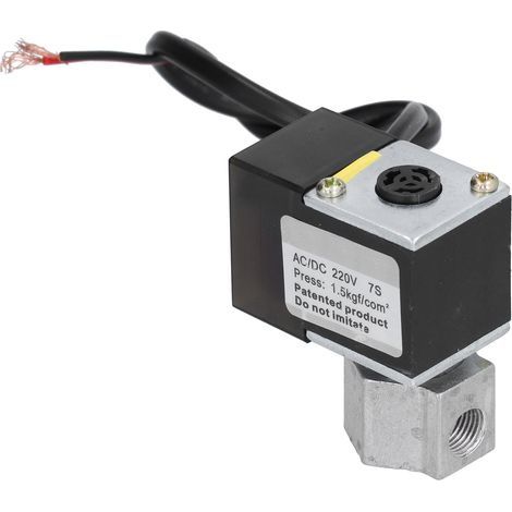 Électrovanne M8, filetage d'interface, accessoires de pompe à Air avec Base en fonte d'aluminium, trou latéral AC/DC220V (1/5)