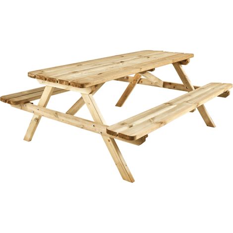 Table de Pique en bois 6 personnes - Romane