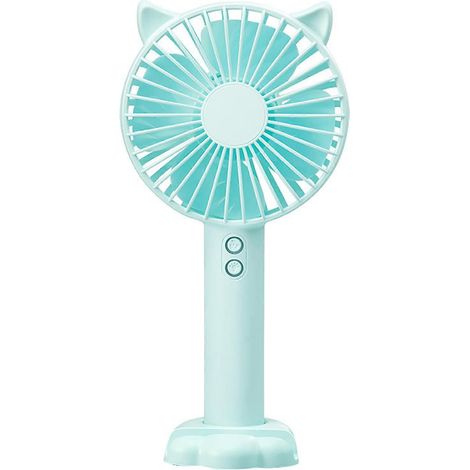 Tragbarer, leiser, per USB aufladbarer Ventilator mit Nachtlicht und 3 Geschwindigkeitsstufen. Mini-Tischventilator, ideal für Studenten. (1/5)