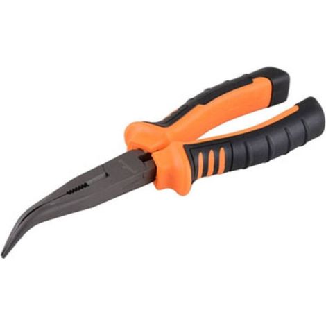 Trade Shop - Alicates Punta Curva Larga 7" Alicates Punta Curva Molete Larga 19 Cm -