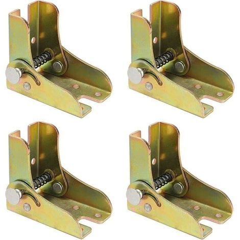 4 Pièces Raccord de Jambe Pliable, Charnière de Pied de Table Pliante, Quincaillerie de Charnière Pliable, Charnières de Meubles Pliantes, pour Table, Lit et Mobilier à Mécanisme