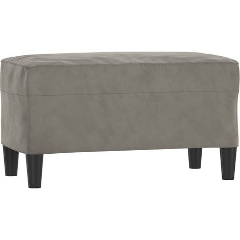 Banco 70 x 35 x 41 cm terciopelo gris claro 020010524