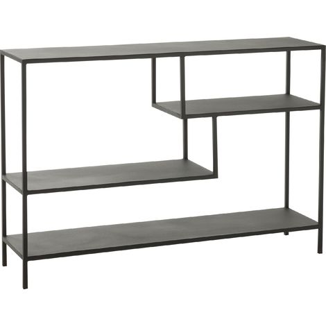 Etagère basse à niveaux irréguliers en métal Noir 120 cm (1/5)