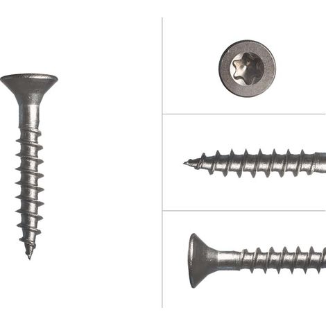 Spanplattenschrauben Edelstahl A2 4 x 16 mm Torx 20 - 200 Stück