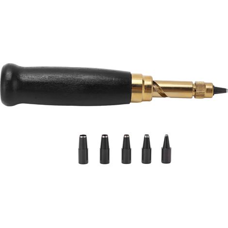 Perforatrice automatique pour ceintures, perforatrice multi-têtes interchangeables, perforatrice à cuir à monter soi-même, perforatrice rotative (1/5)