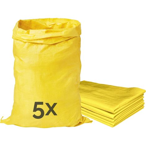 Garronda 85 x 50 cm 5er Pack Sandsäcke Bauschuttsäcke Gelb GD-0258 (1/5)