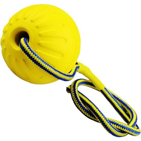 Balle à lancer, balle en caoutchouc pour chien avec corde élastique, balle en caoutchouc naturel, jouet pour chiot, balle pour chien (1/5)