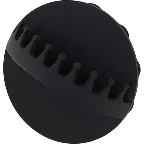 Attrape-cheveux mural de douche à ventouse, rangement facile, collecteur de cheveux universel en silicone noir pour salle de bain (1/5)