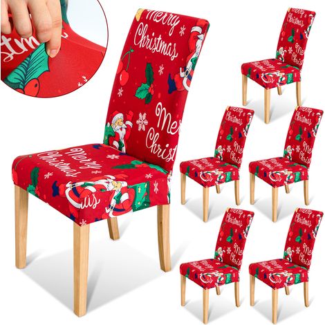 Randaco 6 Fundas Navideñas para Sillas – Protectores de Asiento para Fiestas de Navidad (1/5)